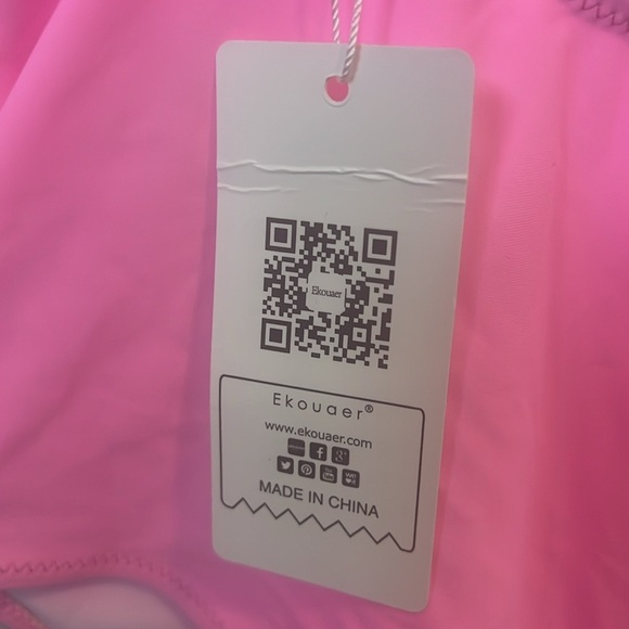 Ekouaer Women's Bathing Suit Plunge V Neck One Piece NWT - Picture 7 of 9